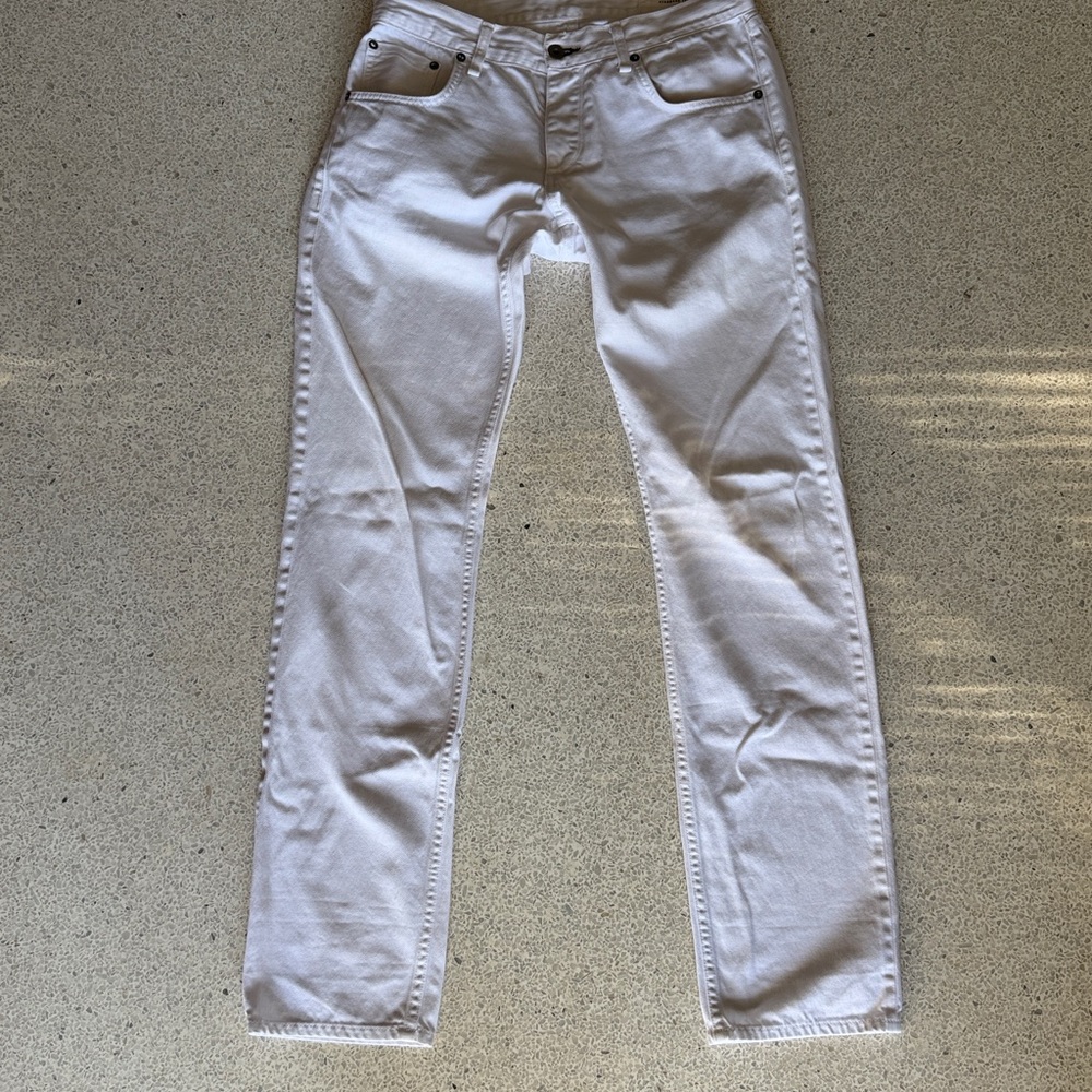 Rag & Bone White Selvedge Denim Jeans Fit 2 Slim 31 x 33.5 - Picture 5 of 11